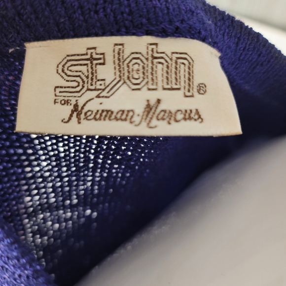 St john royal blue cap sleeve knit sweater dress - Picture 6 of 6